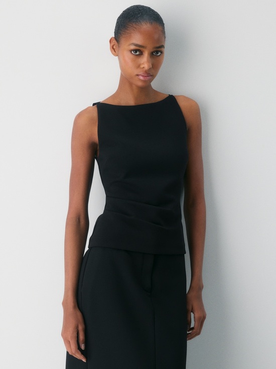 Aritzia Tops - Babaton FigureKnit Commons Top Sleeveless High Neck Tank Top Back Zip Aritzia